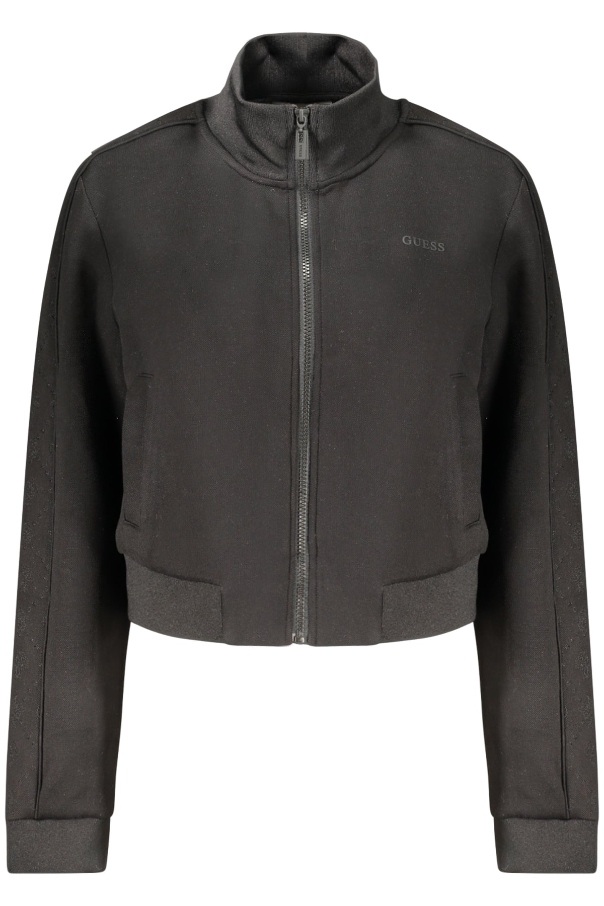 SWEAT-SHIRT NOIR À FERMETURE ÉCLAIR GUESS JEANS POUR FEMME