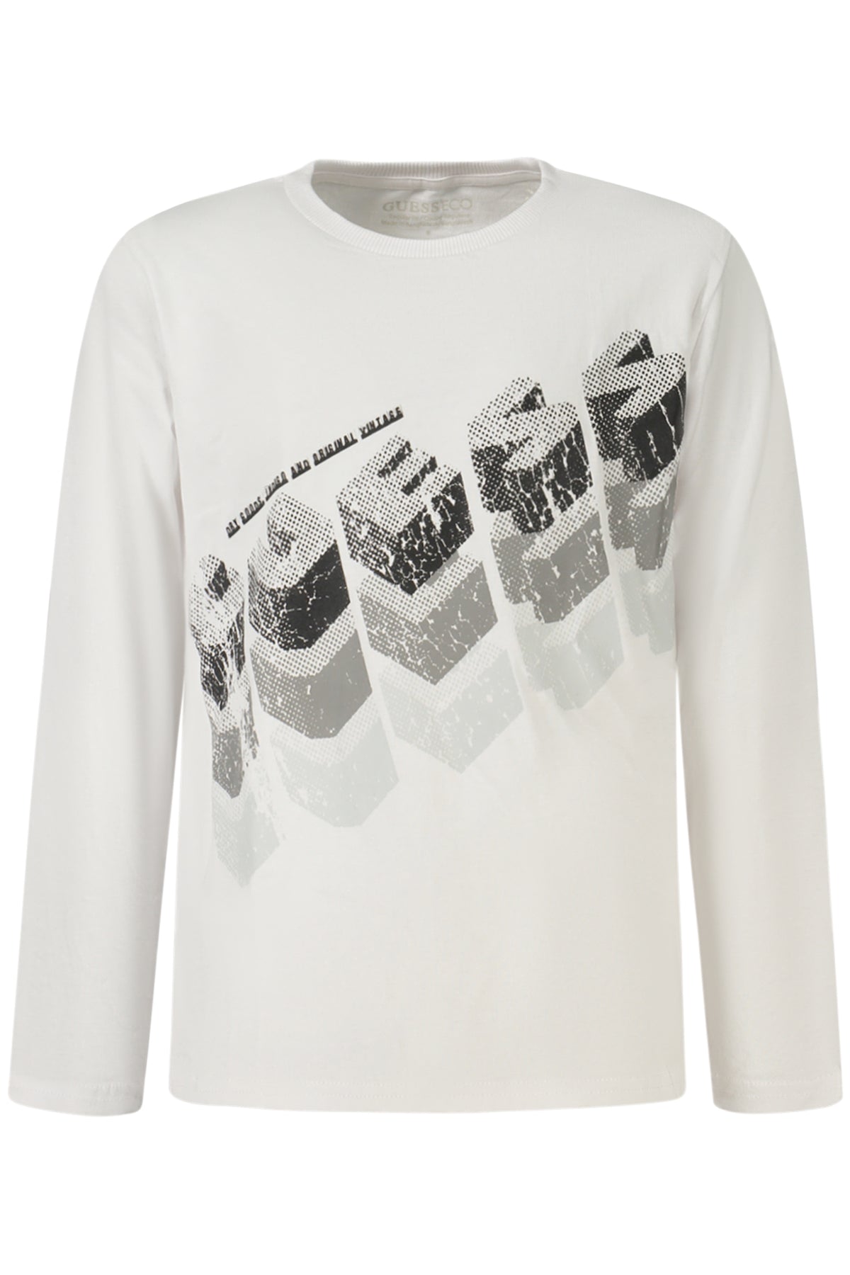 T-shirt à manches courtes Guess Jeans pour enfant, blanc