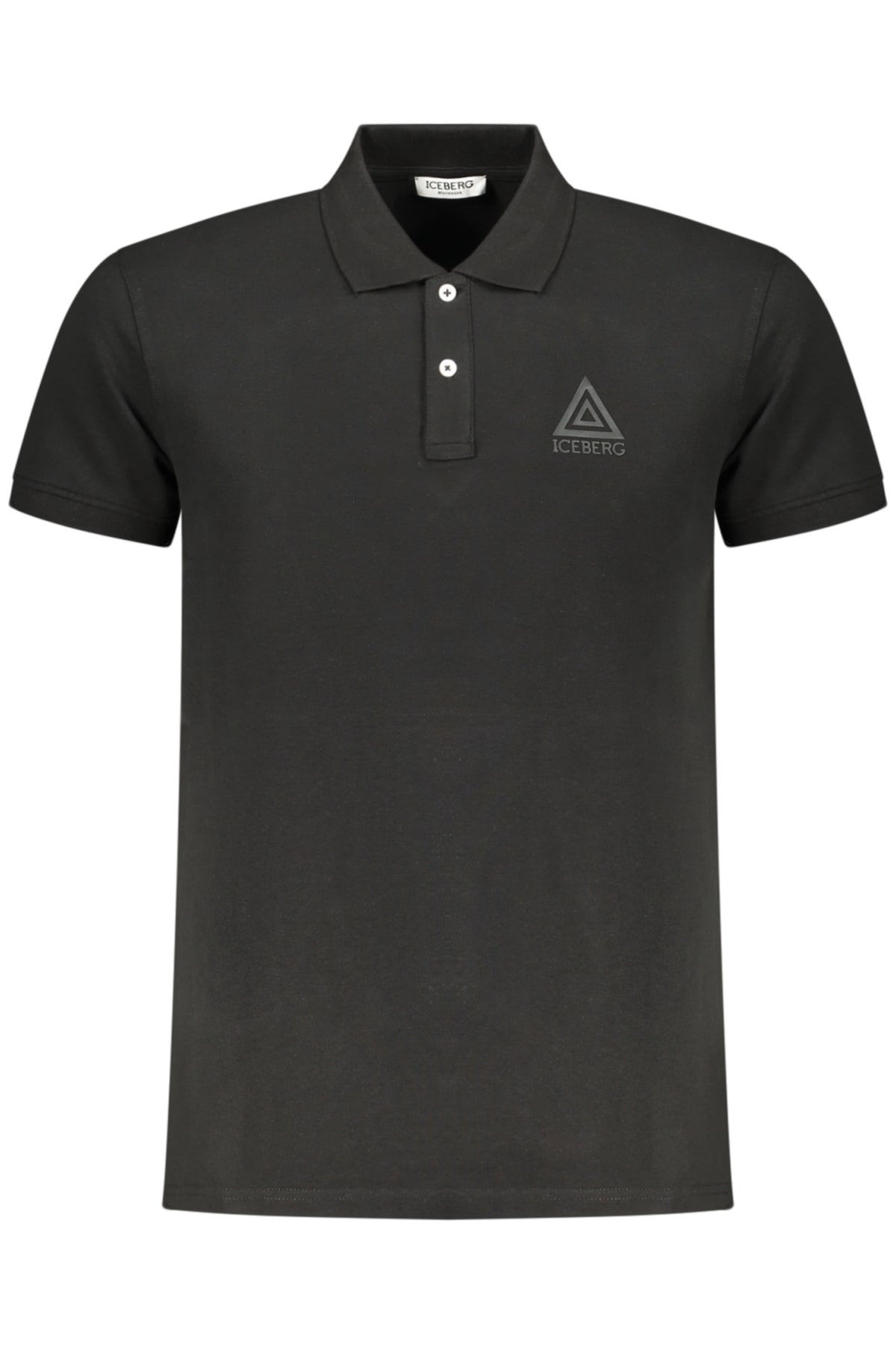 Polo noir à manches courtes pour homme ICEBERG