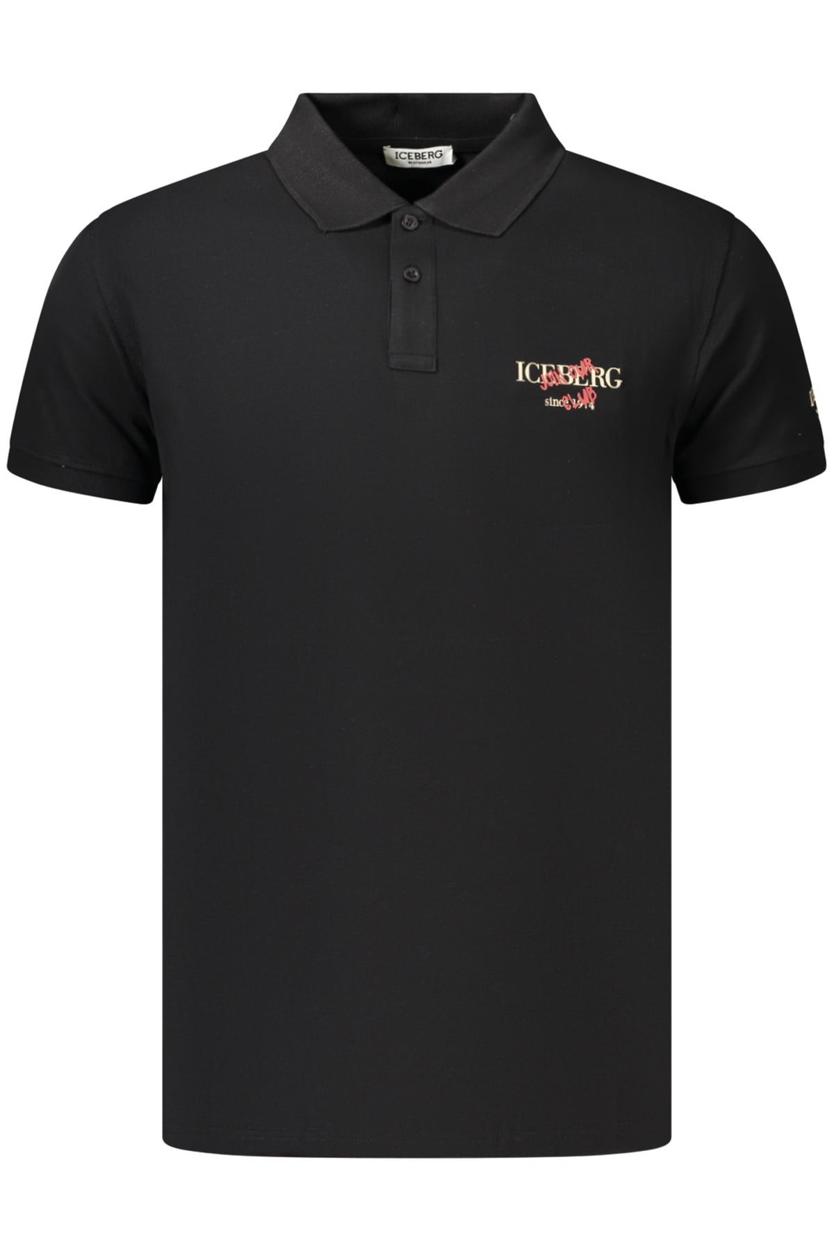 Polo noir à manches courtes pour homme ICEBERG