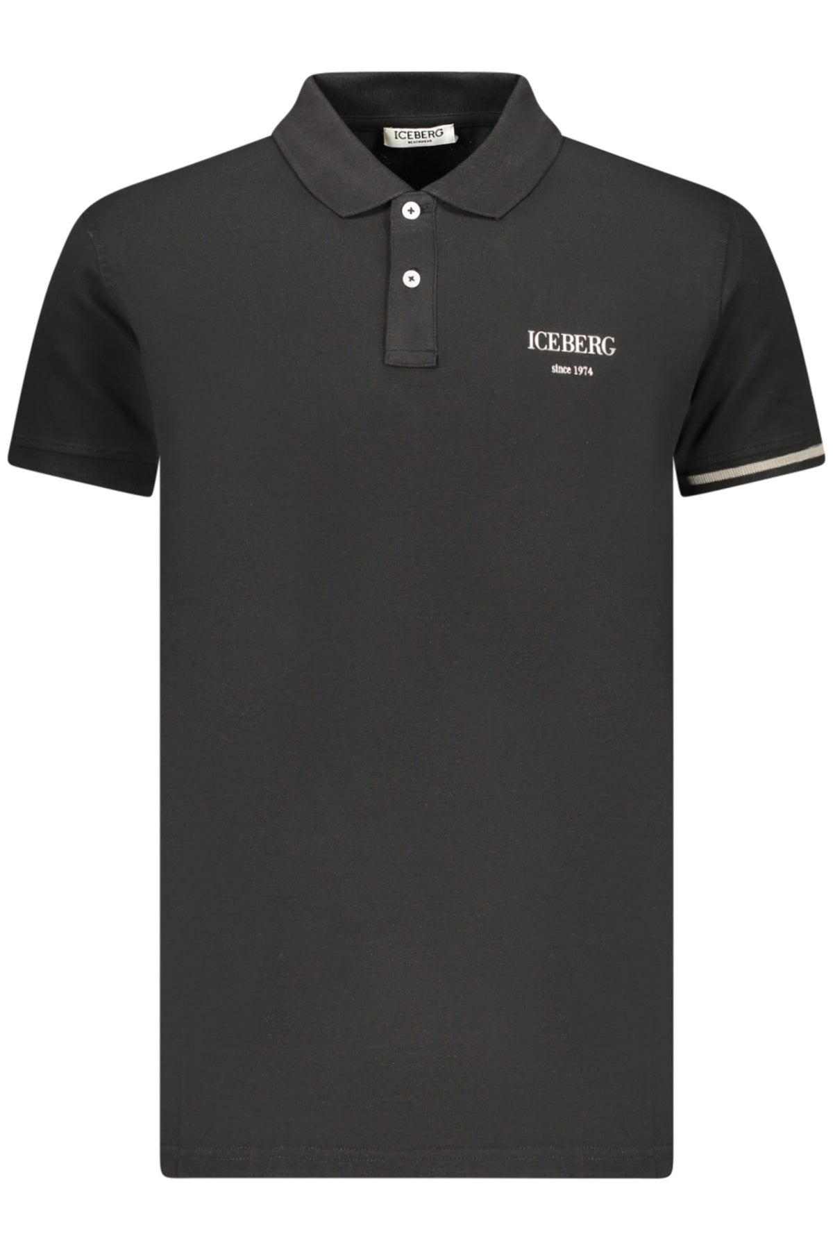 Polo noir à manches courtes pour homme ICEBERG