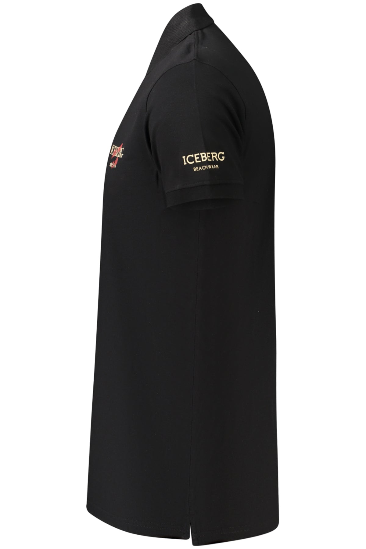 Polo noir à manches courtes pour homme ICEBERG