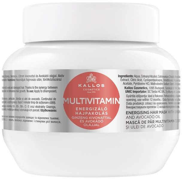 Kallos Multivitamin energizing hair mask 275 ml