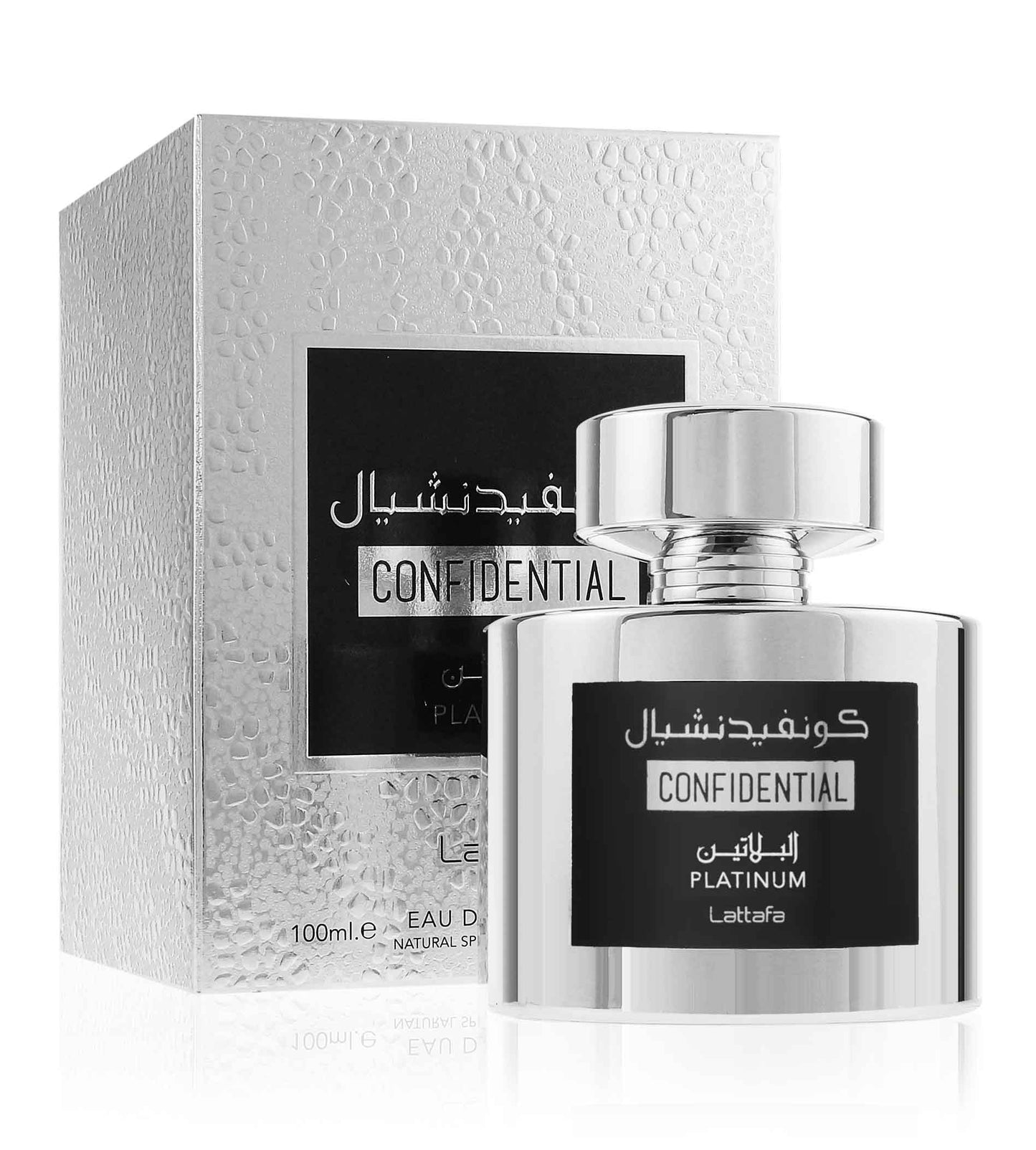 Lattafa Confidential Platinum Eau De Parfum para hombre 100ml