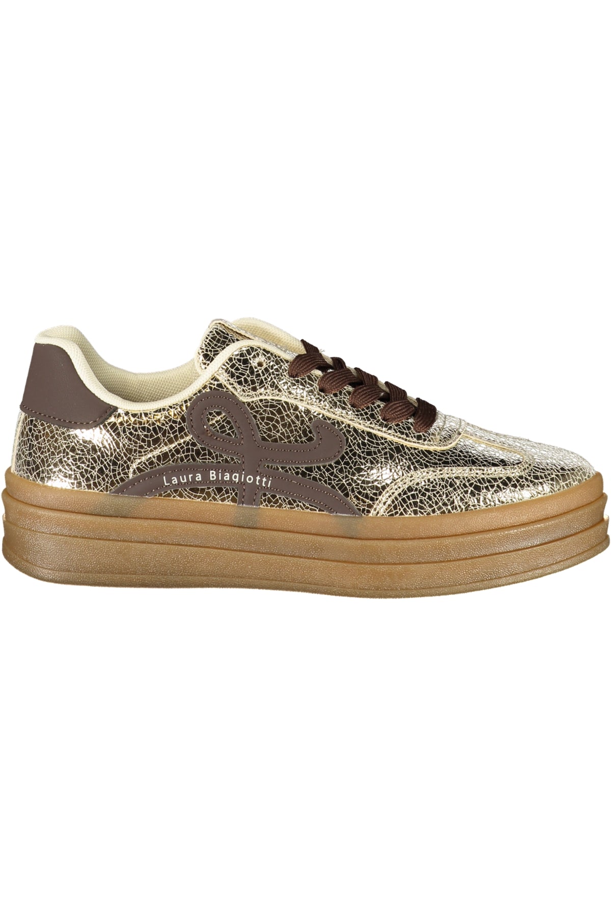 CHAUSSURES DE SPORT DORÉ POUR FEMMES LAURA BIAGIOTTI