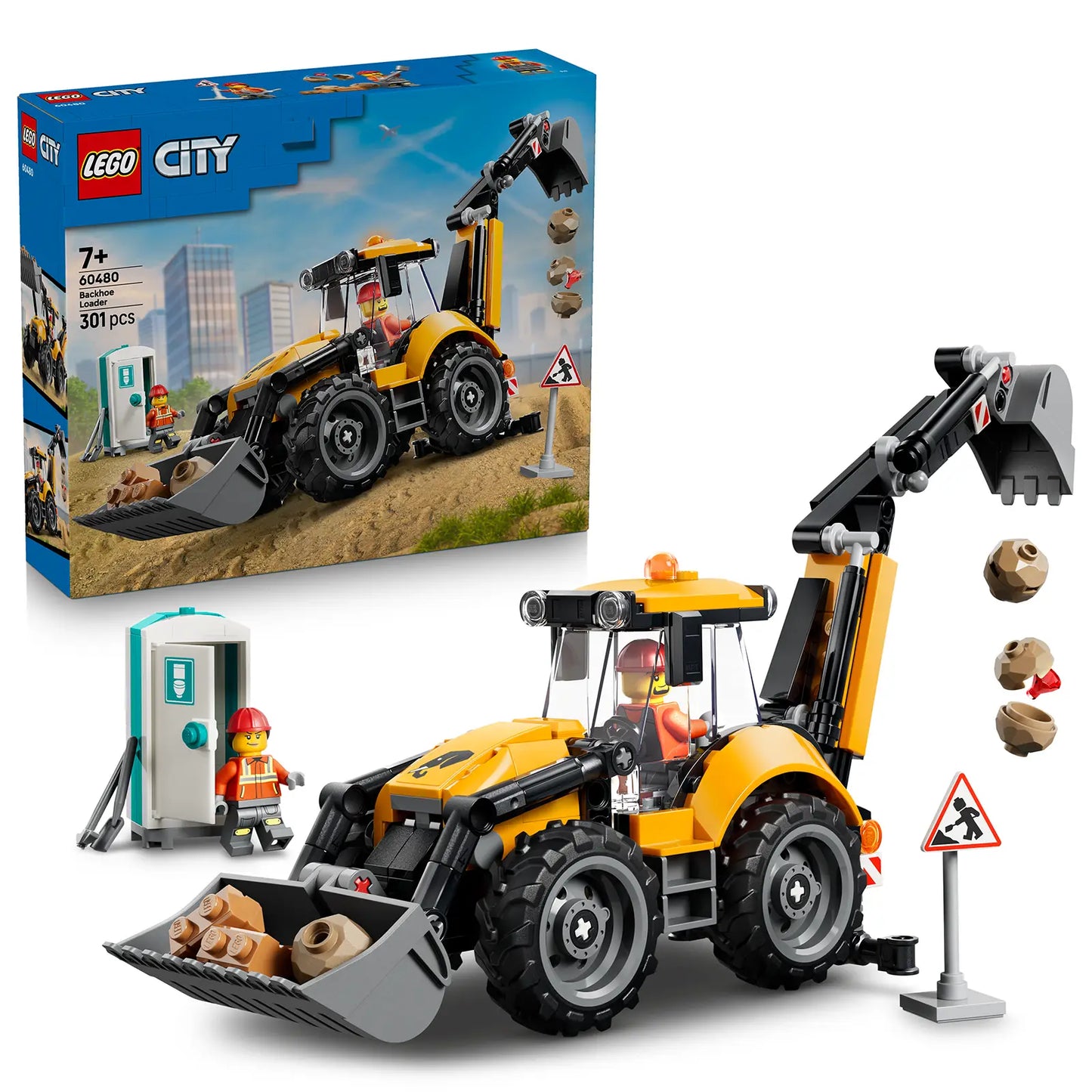 LEGO® City 60480 Žlutý nakladač s rypadlem
