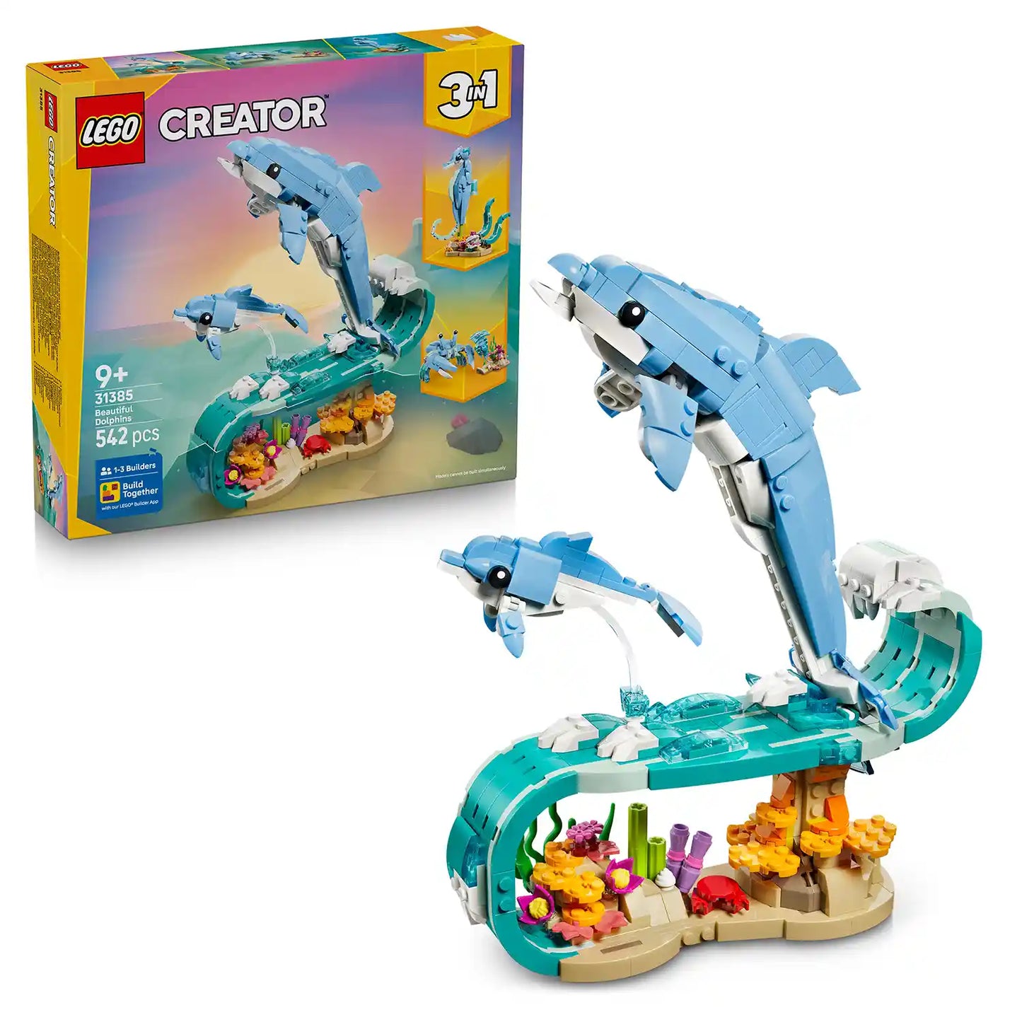 LEGO® Creator 3 v 1 31385 Mořští živočichové: Krásní delfíni