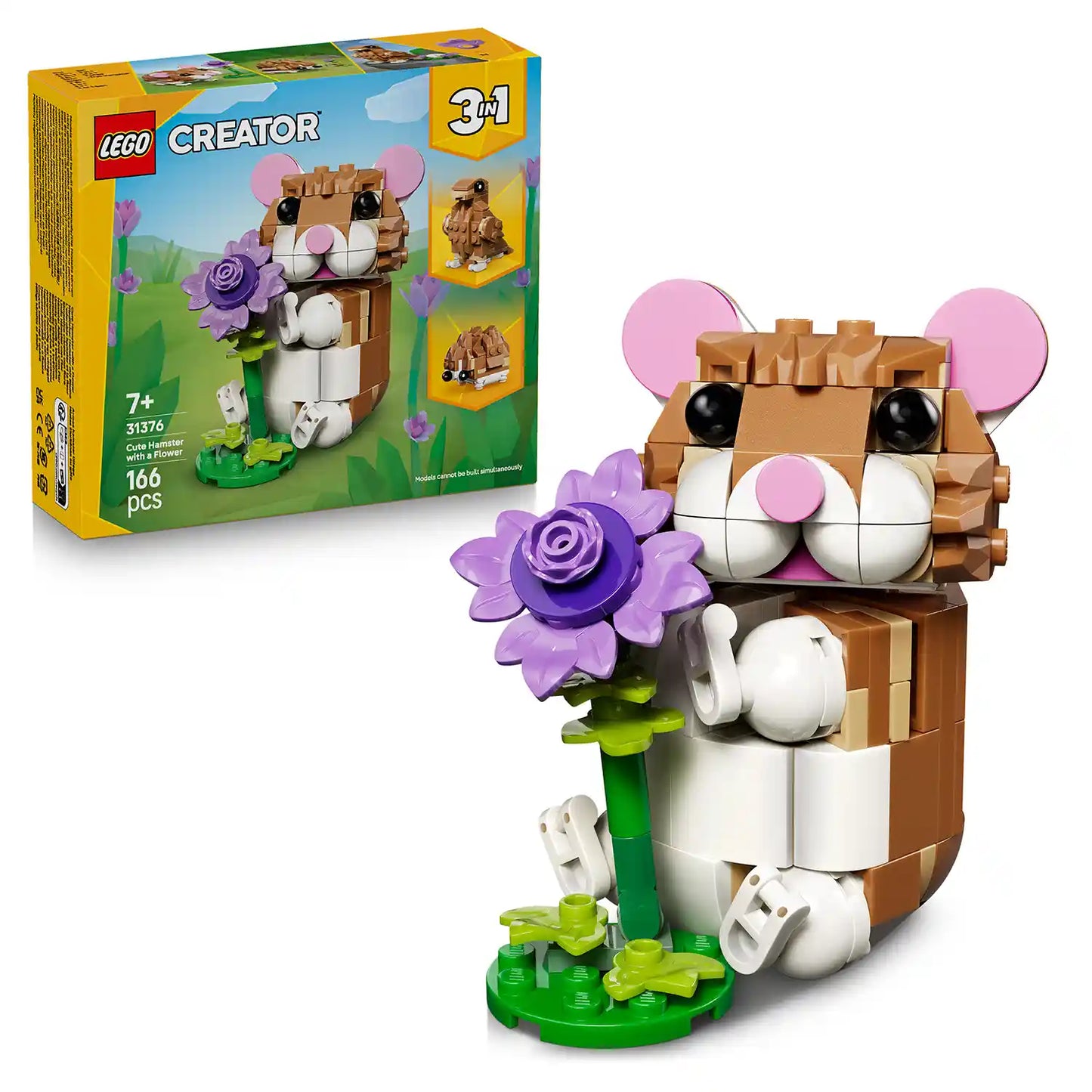 LEGO® Creator 3 v 1 31376 Roztomilý křeček s květinou