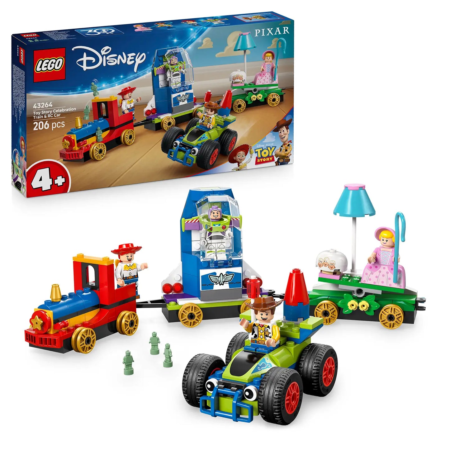 LEGO® │ Disney a Pixar 43264 Slavnostní vláček a Autíčko z Příběhu hraček