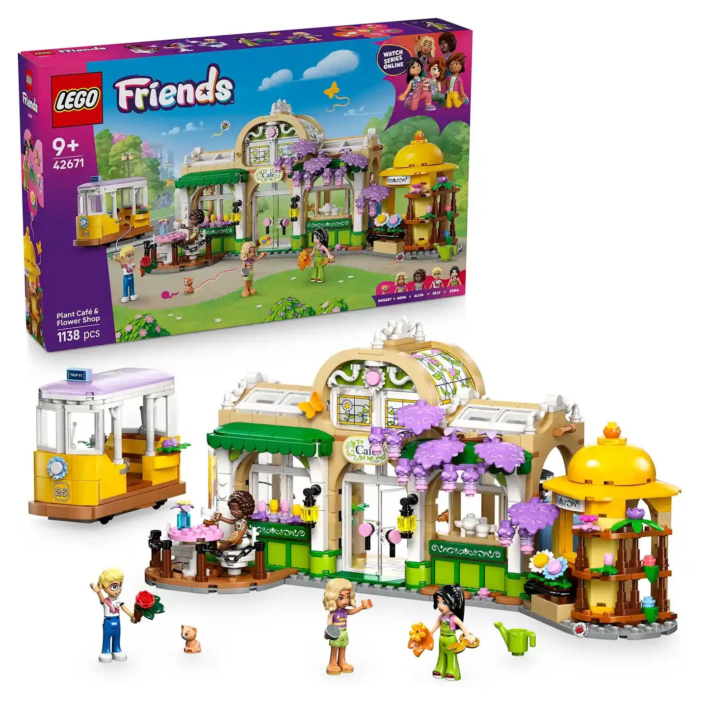 LEGO® Friends 42671 Kavárna plná rostlin a květinářství