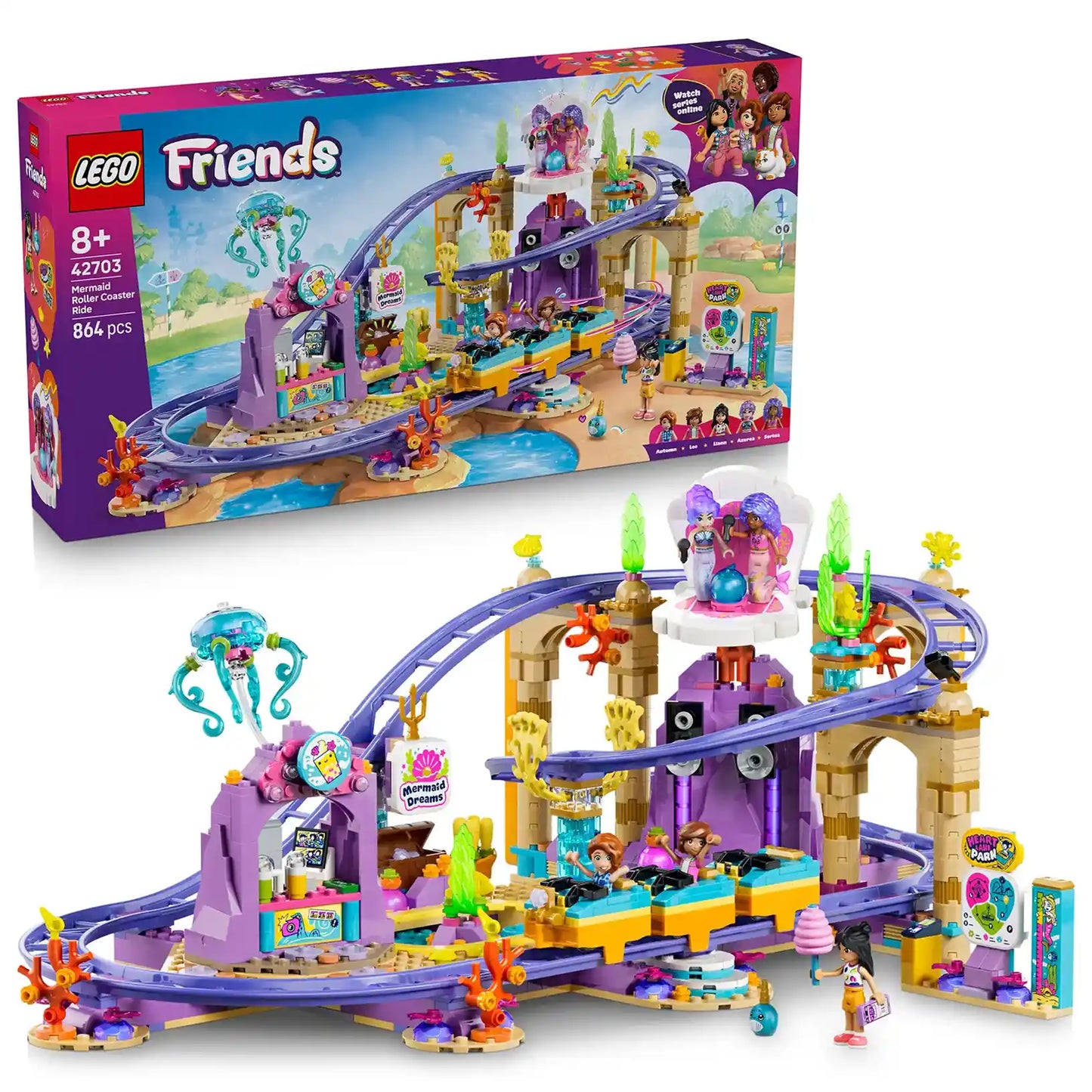LEGO® Friends 42703 Jízda na horské dráze s mořskými pannami