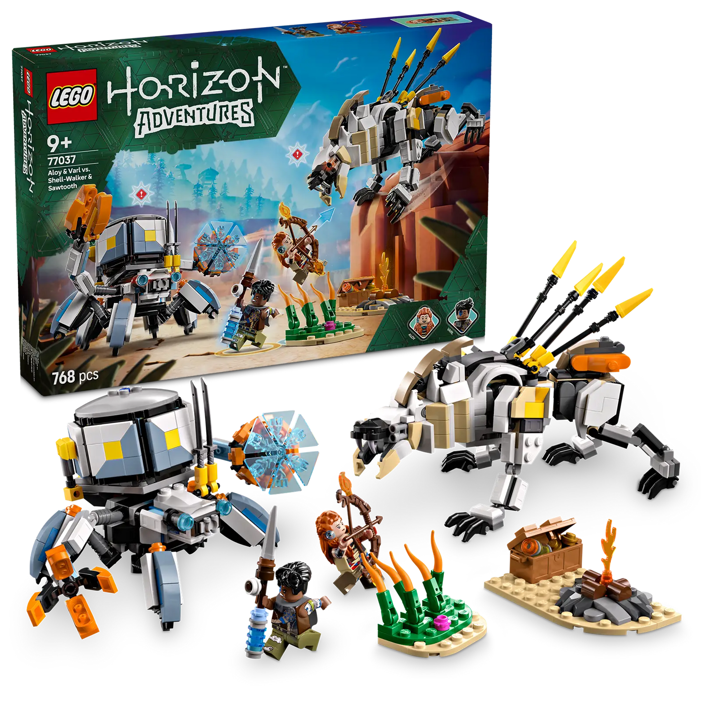 LEGO® Horizon Adventures™ 77037 Aloy & Varl vs. Shell-Walker & Sawtooth