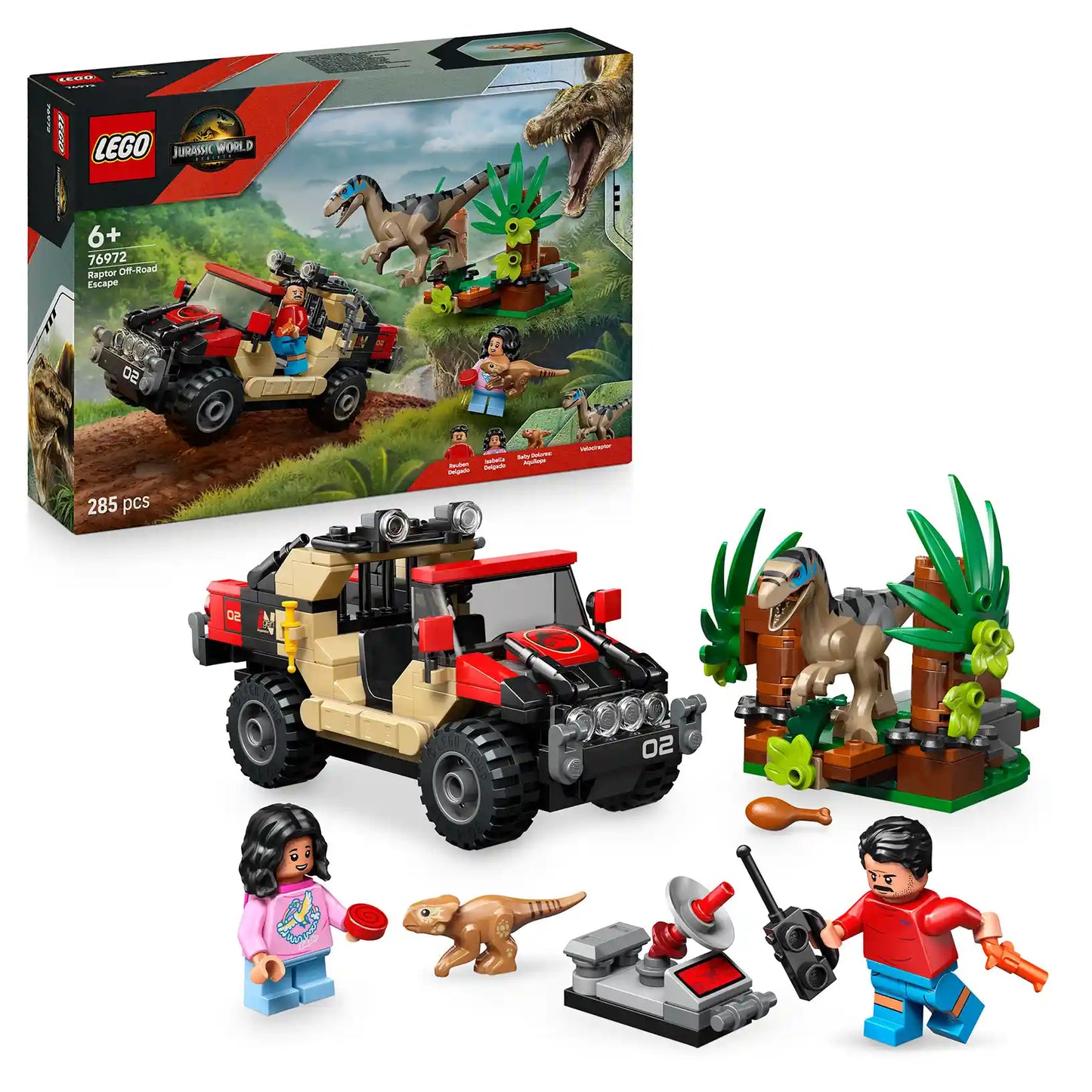 LEGO® Jurassic World 76972 Únik před raptorem v terénním autě