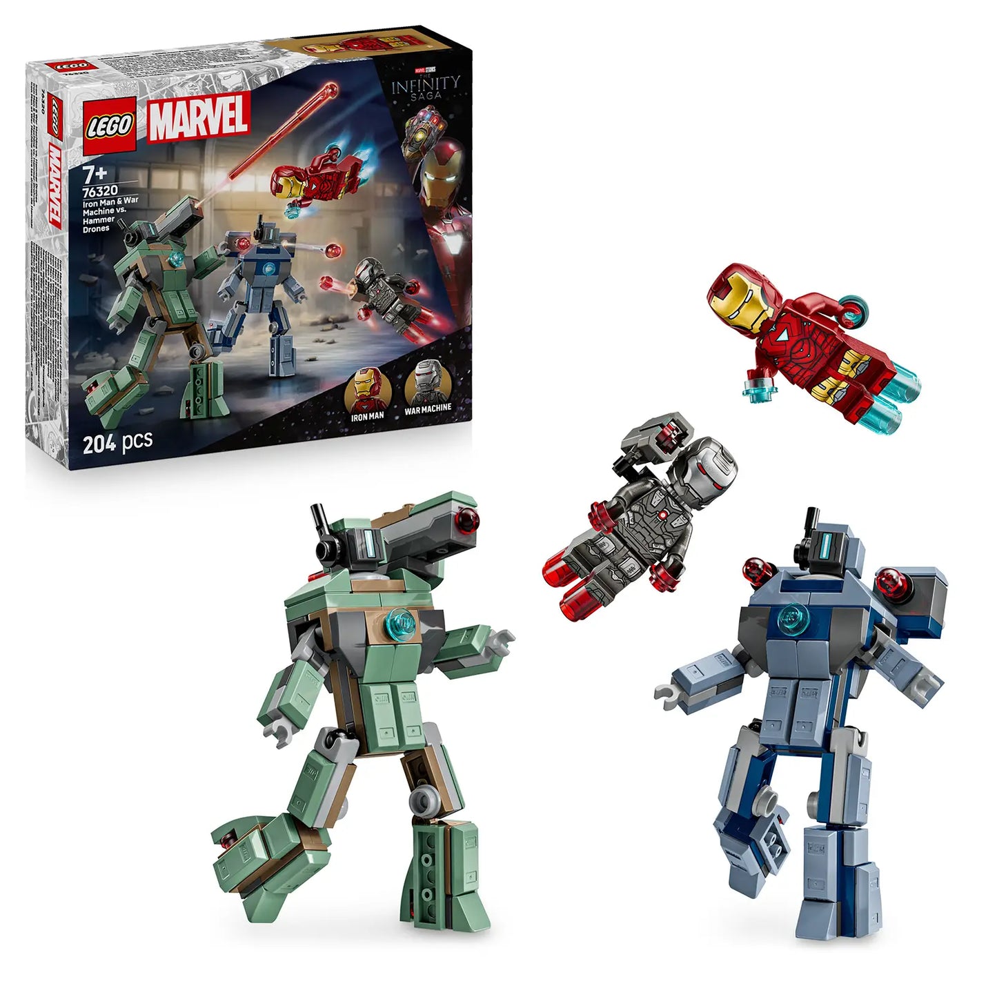 LEGO® ǀ Marvel 76320 Iron Man a War Machine vs. Hammerovy Drony