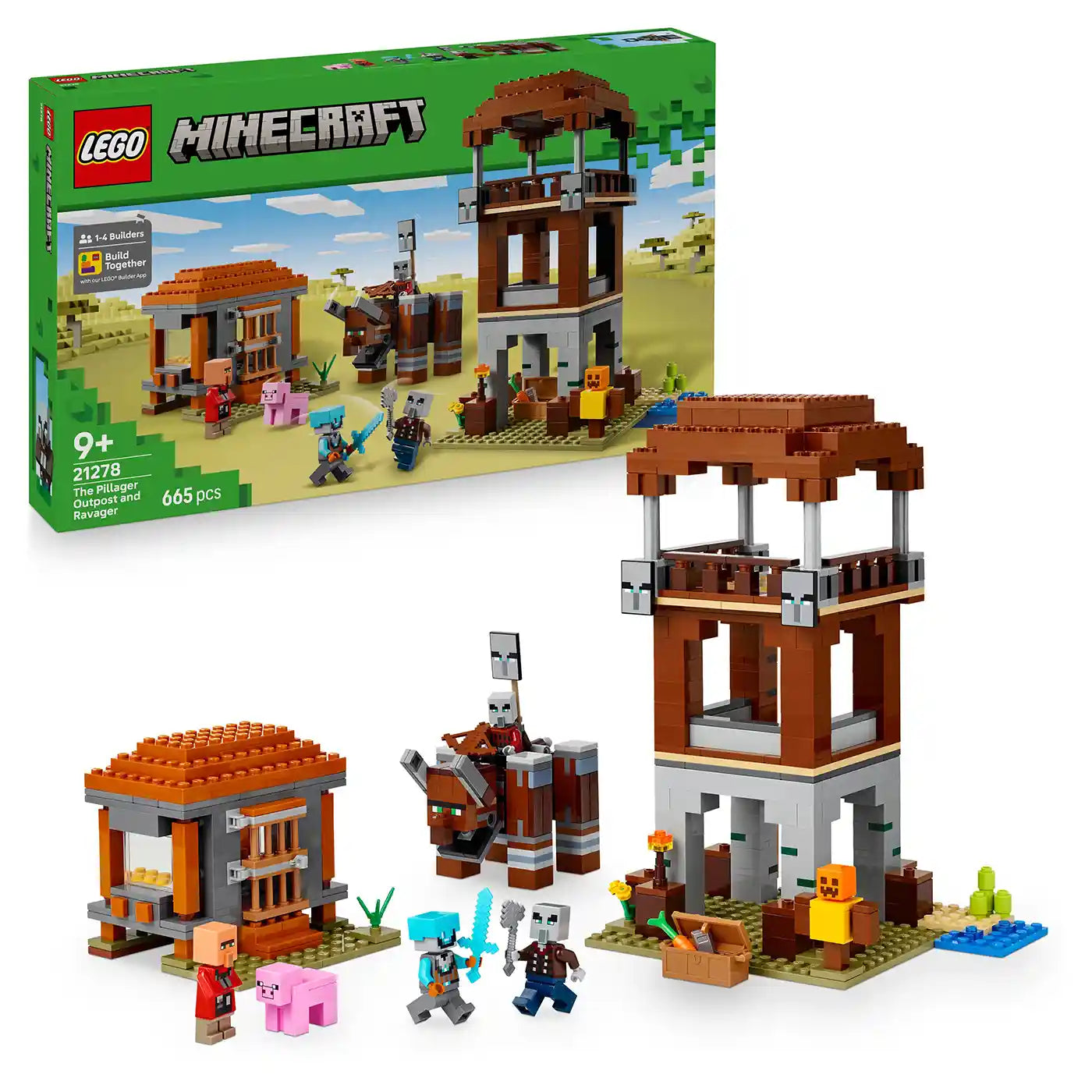 LEGO® Minecraft® 21278 L’avant-poste de pillards et le ravageur
