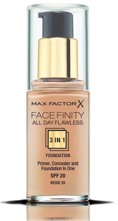 Max Factor Face Finity 3in1 Foundation SPF20 make-up 3in1 30 ml 55 Beige