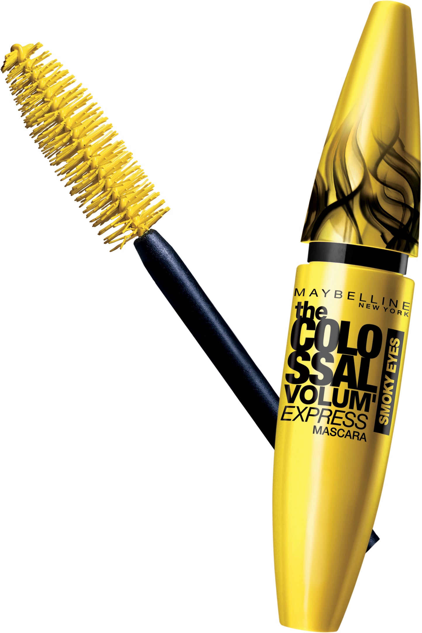 Máscara de pestañas Colossal Volum Smoky Eyes de Maybelline, 10,7 ml, color negro ahumado