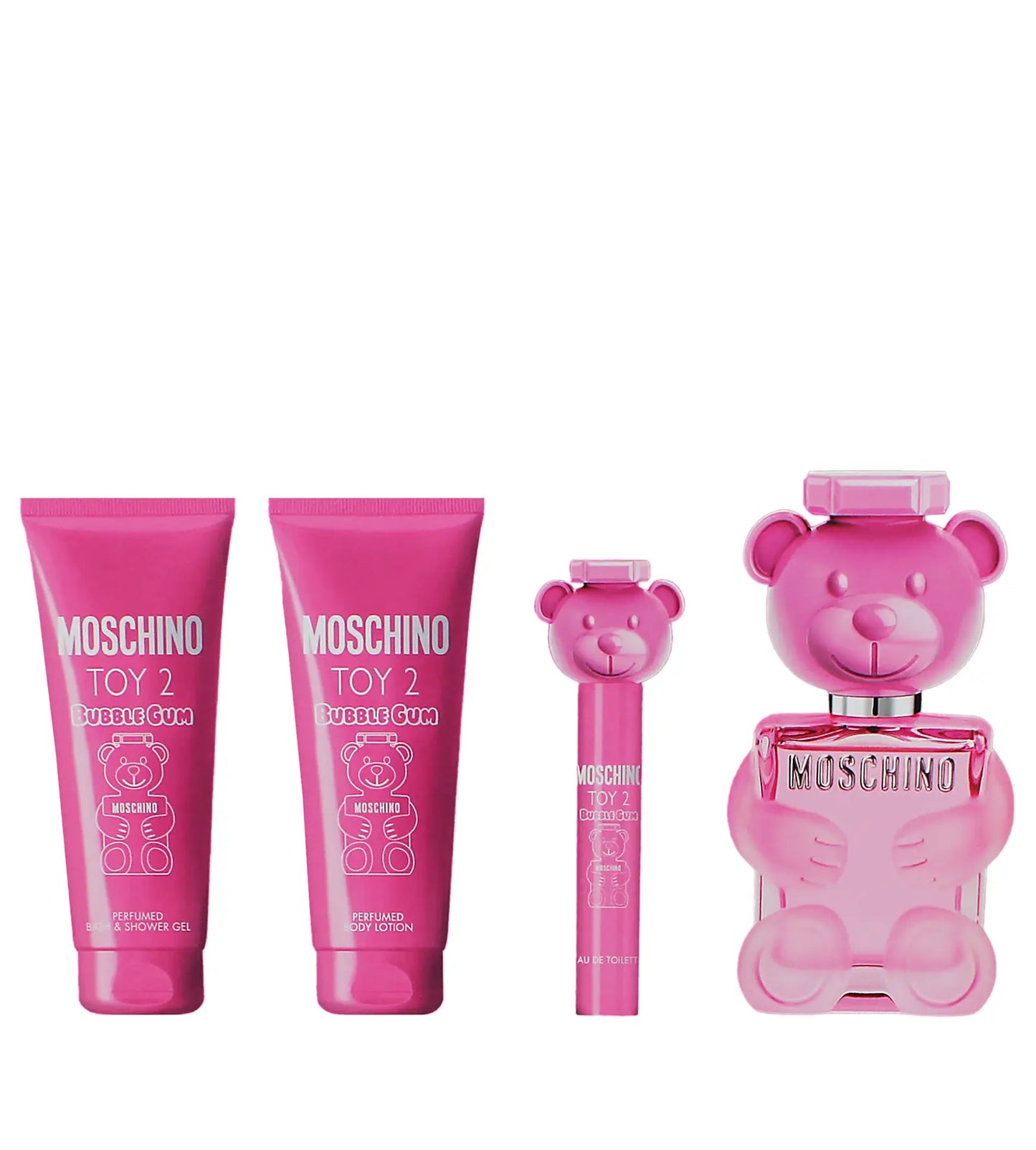 Moschino Toy 2 Bubble Gum Coffret Femme (EDT 100 ml + Crème corps 100 ml + Gel douche 100 ml + EDT 10 ml)
