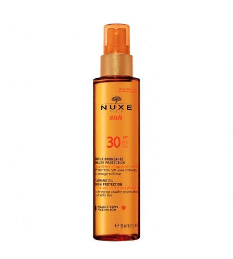 Nuxe Sun bronze tanning oil for face and body SPF 30 150 ml