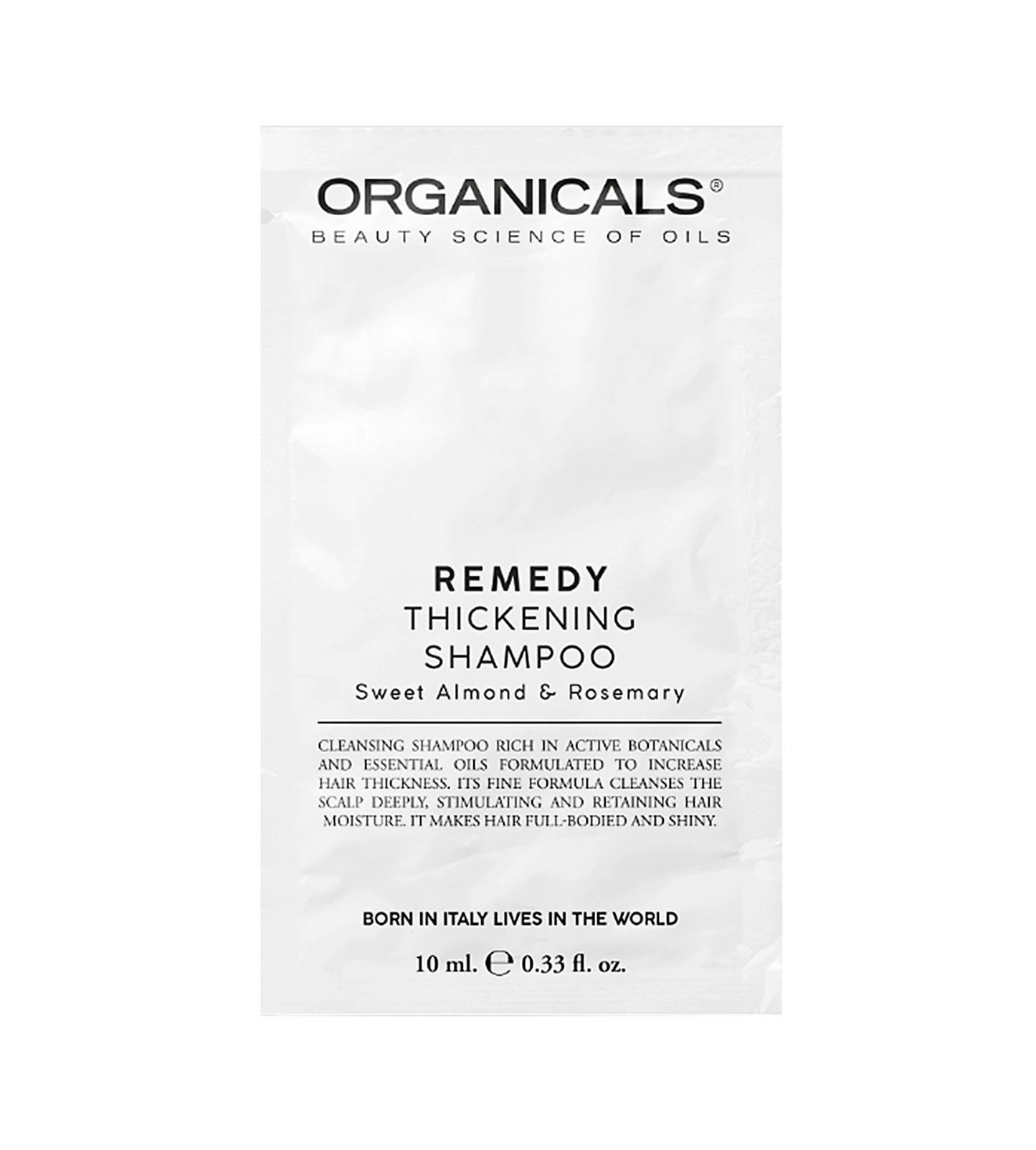 Organicals REMEDY Thickening Shampoo Sweet Almond & Rosemary strengthening shampoo for fine hair 10 ml