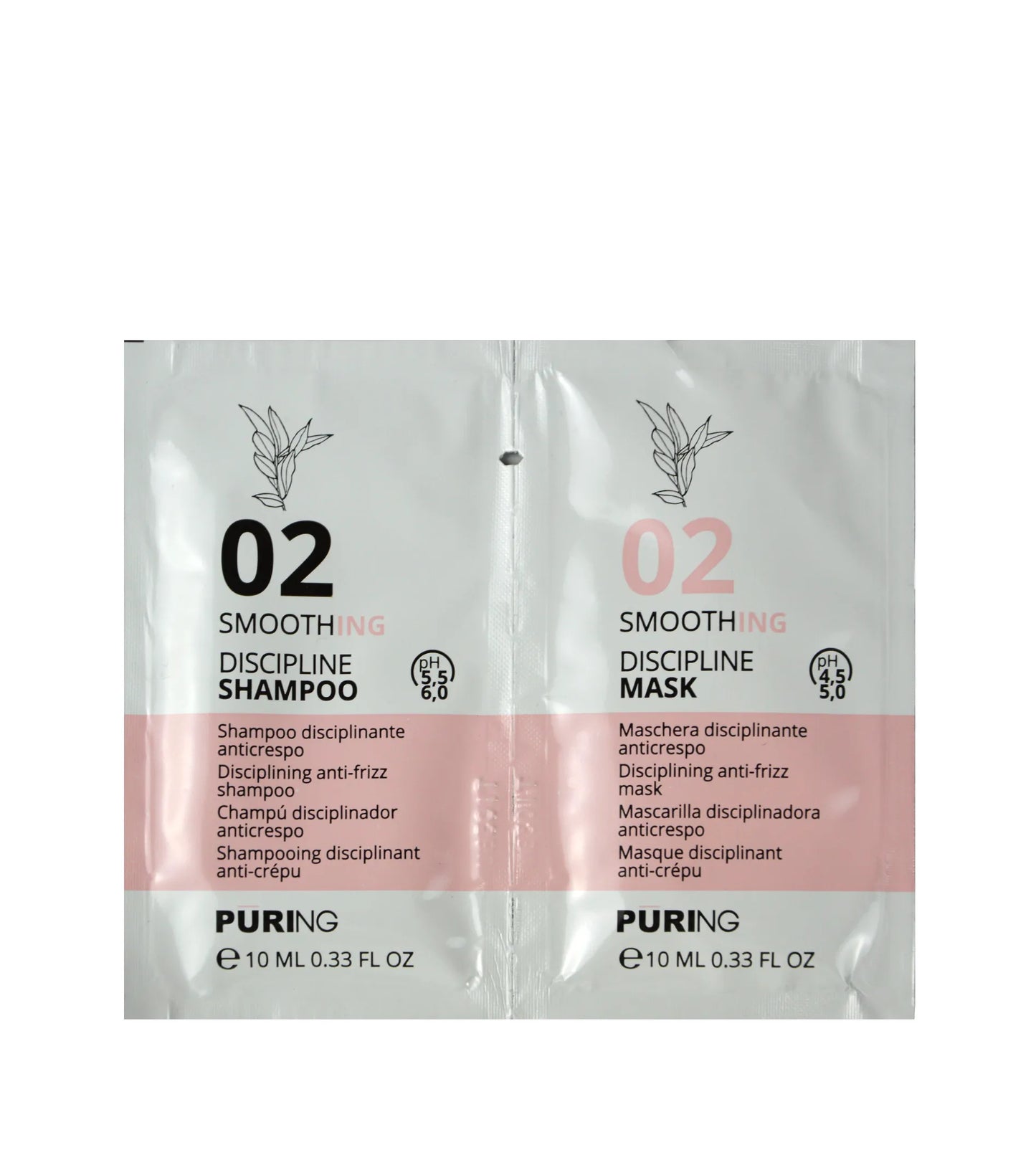 PURING 02 Smoothing Discipline Shampoo + Mask 10+10ml