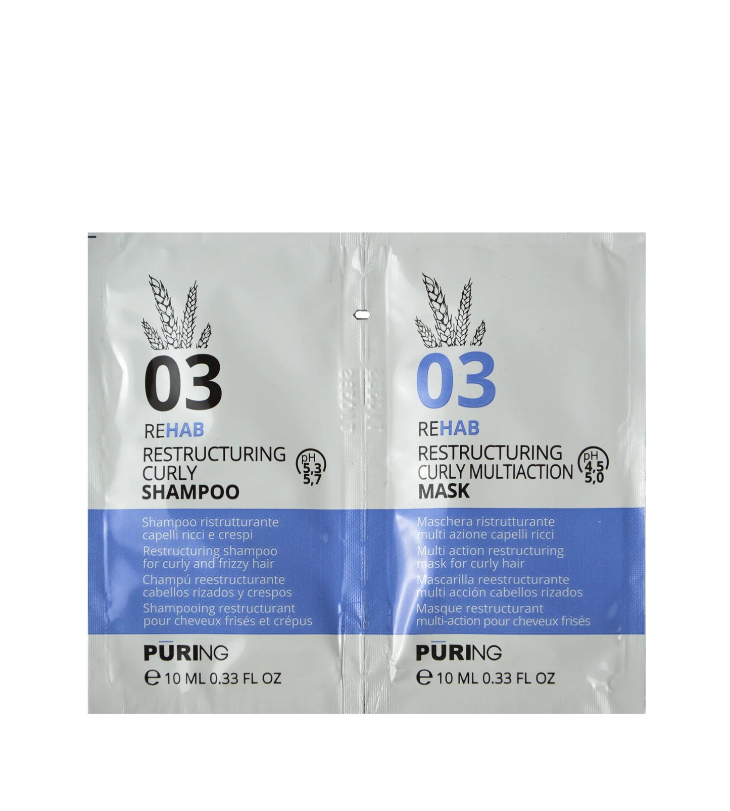 PURING 03 Rehab Restructuring Curly Shampoo + Mask 10+10ml