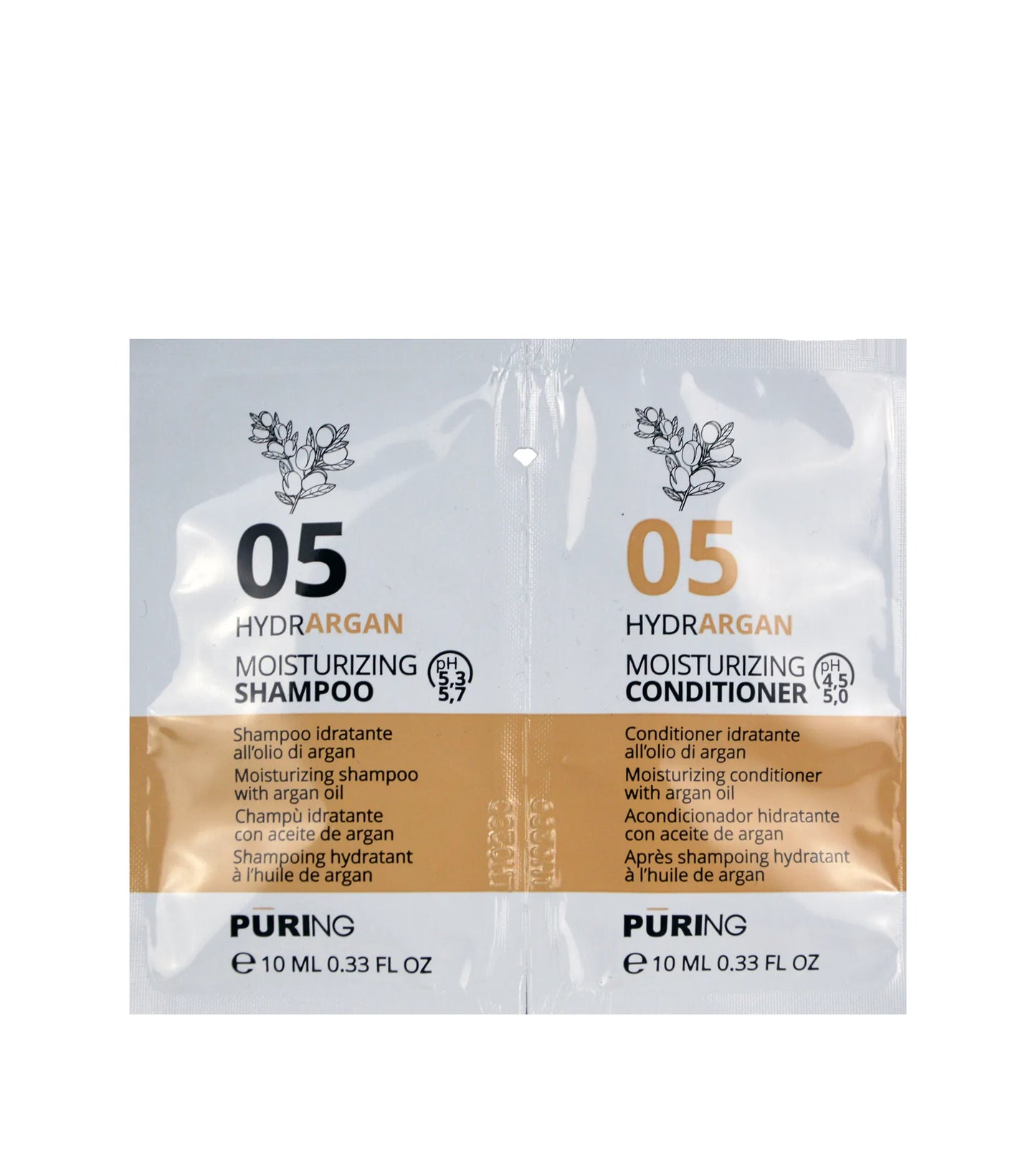 PURING 05 Hydrargan Moisturizing Shampoo + Conditioner 10+10ml