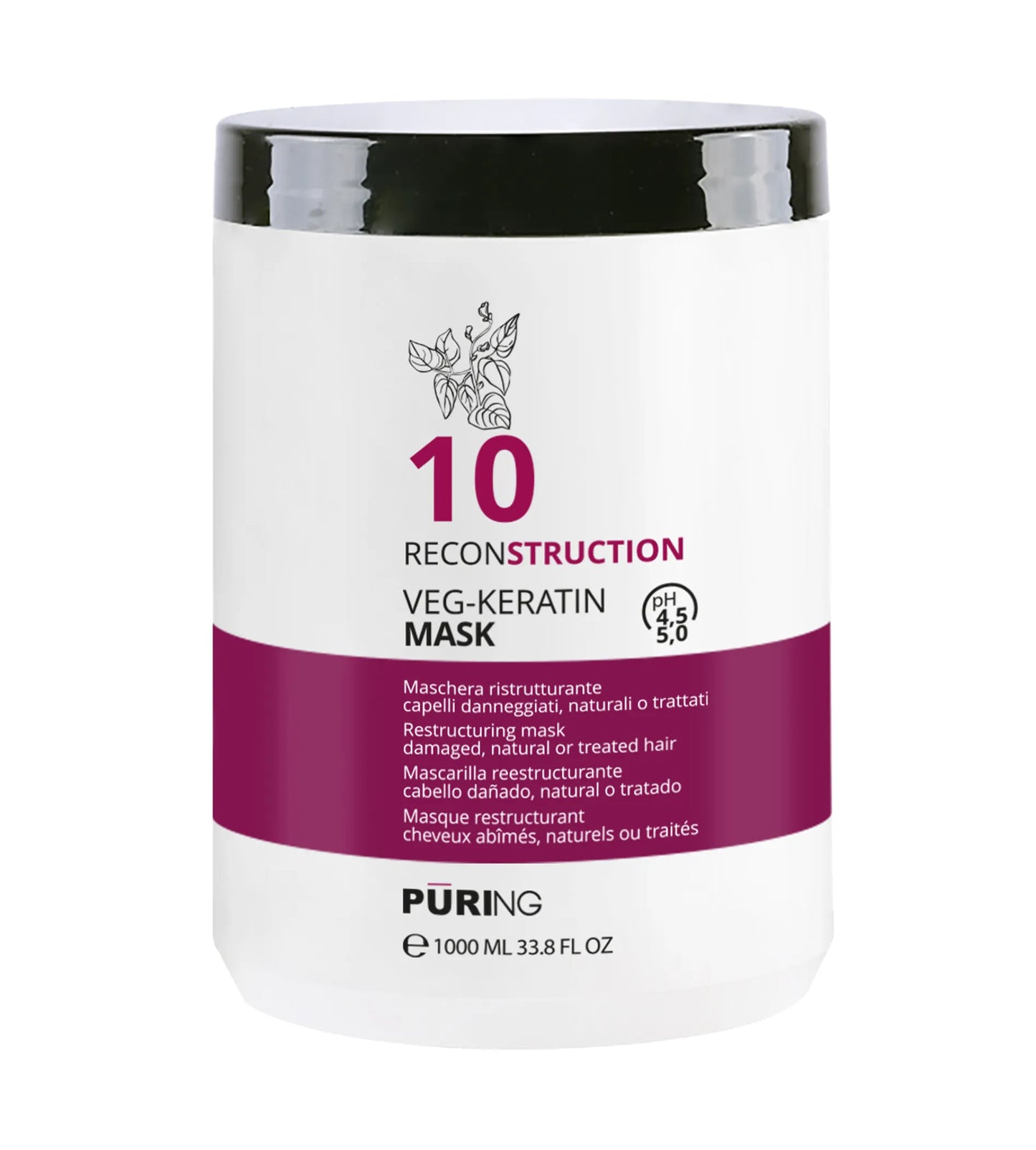 PÜRING PR 10 Reconstruction Veg-Keratin Mask 1000ml