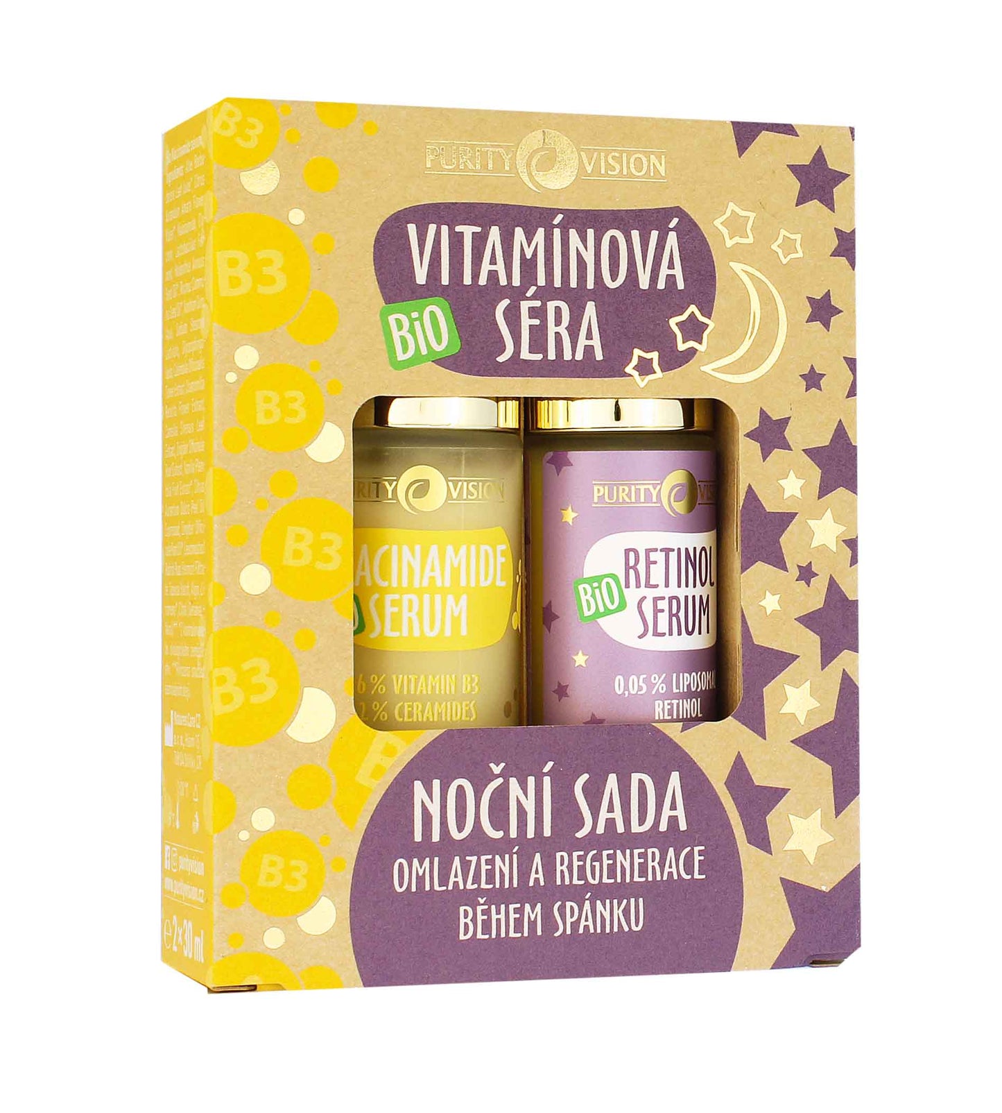 Purity Vision BIO Vitamin SET Sérum de niacinamida 30 ml + Sérum de retinol 30 ml