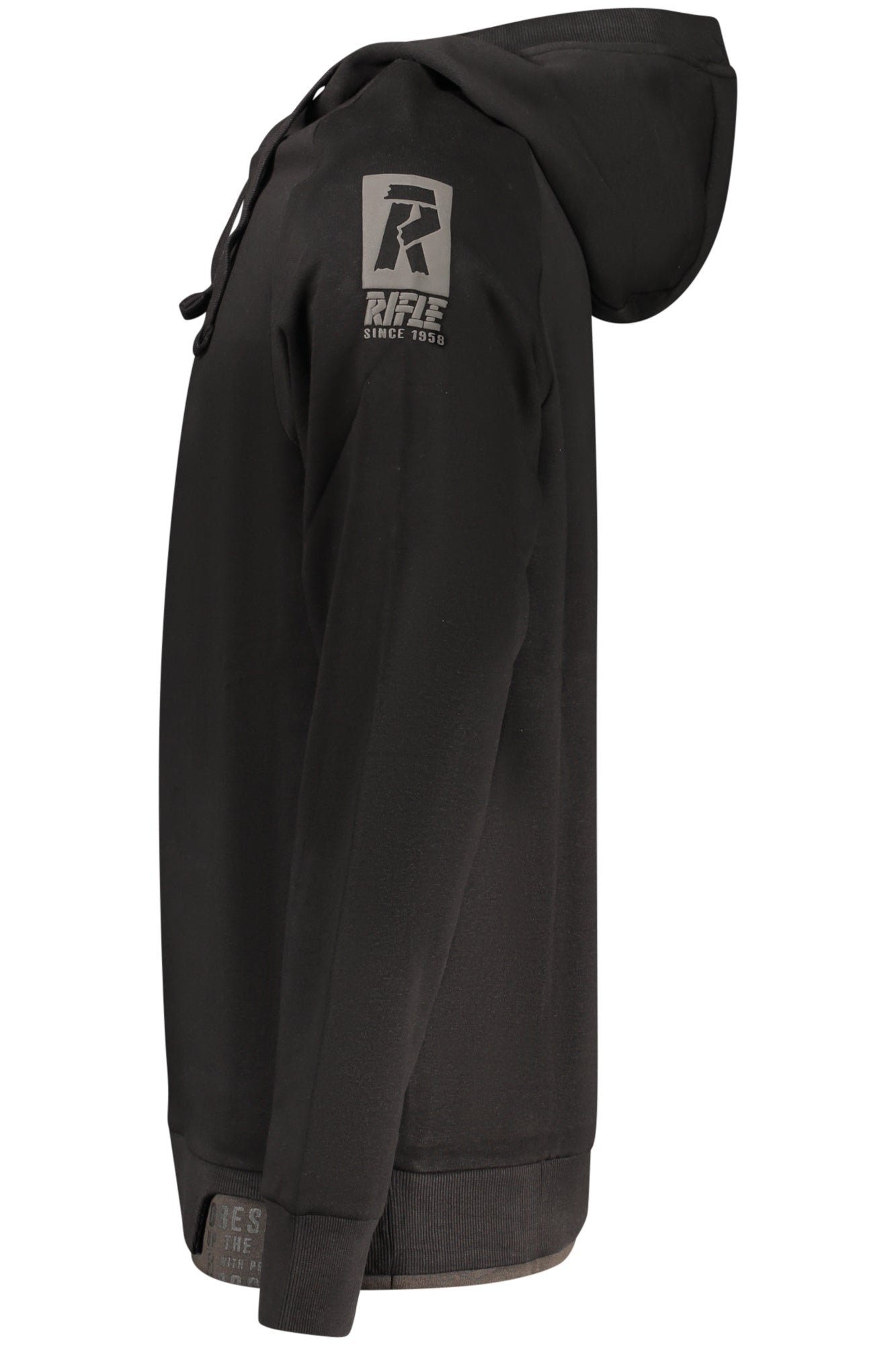 RIFLE MEN'S BLACK ZIP-UP SWEATSHIRT