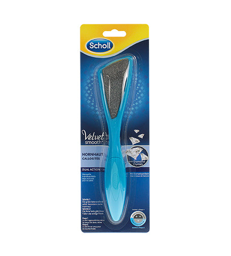 Scholl Velvet Smooth Dual Action Manual Foot File with Diamond Crystals