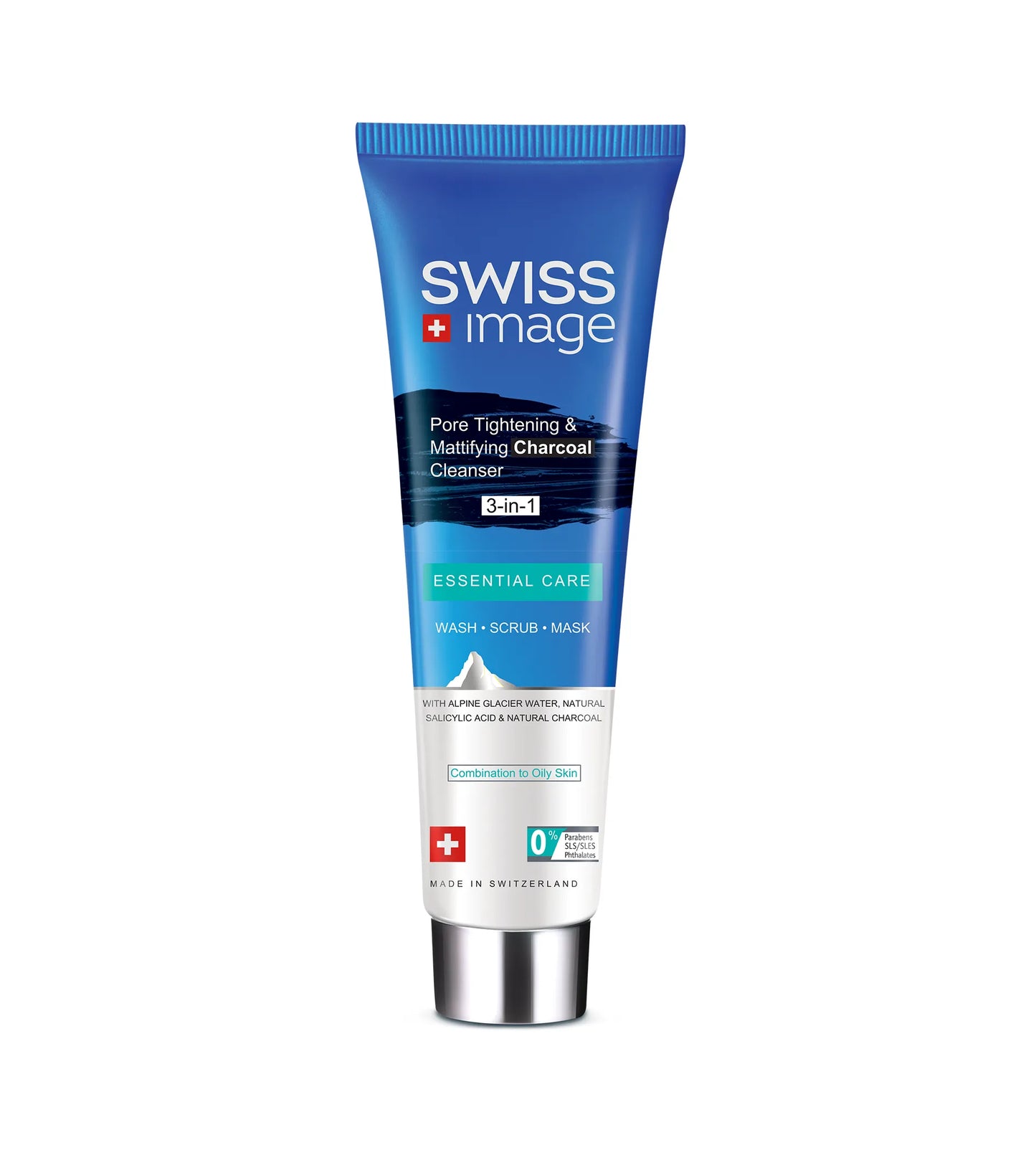 Swiss Image Essential Care Pore Tightening & Mattifying Charcoal Cleanser 3 in 1 100ml