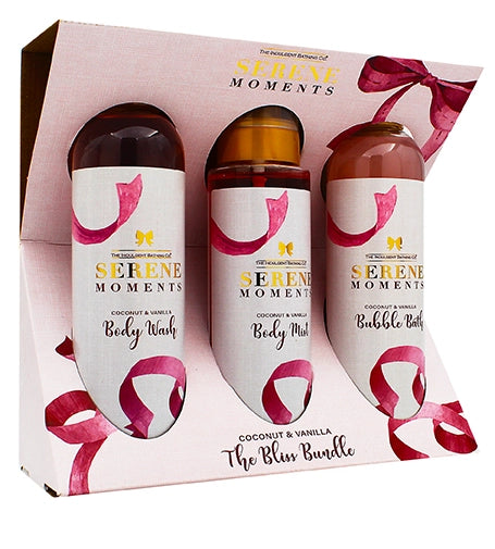 The Indulgent Bathing Co. Serene Moments gift set shower gel 240 ml + bath foam 240 ml + body mist 200 ml