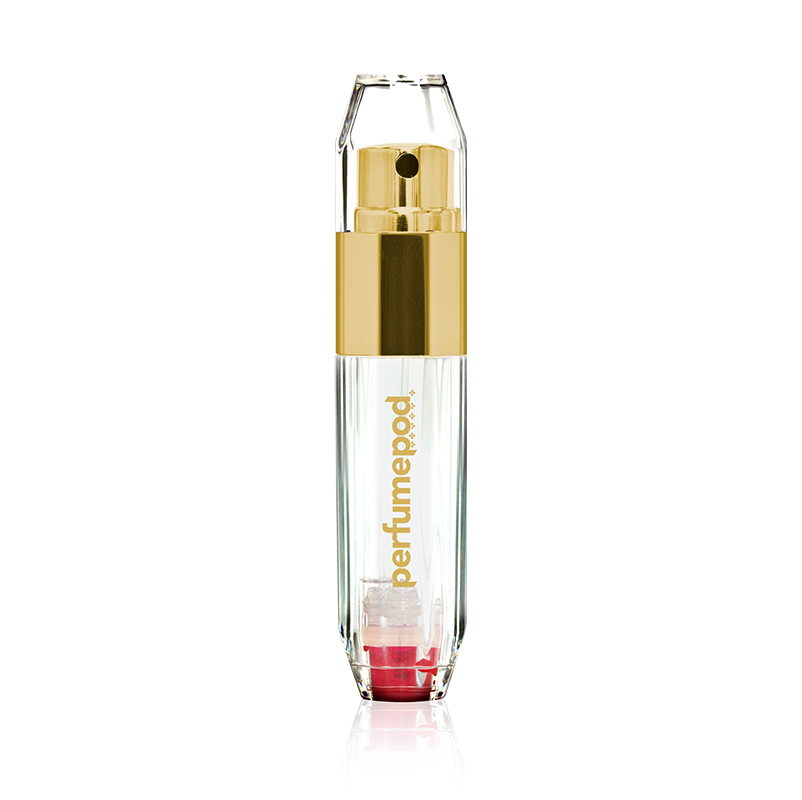 Travalo Perfume Pod Crystal - Pulverizador de perfume recargable (5 ml, dorado)