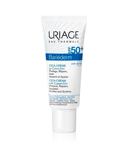 Uriage Bariéderm Cica-Cream with Copper-Zinc SPF 50+ 40 ml