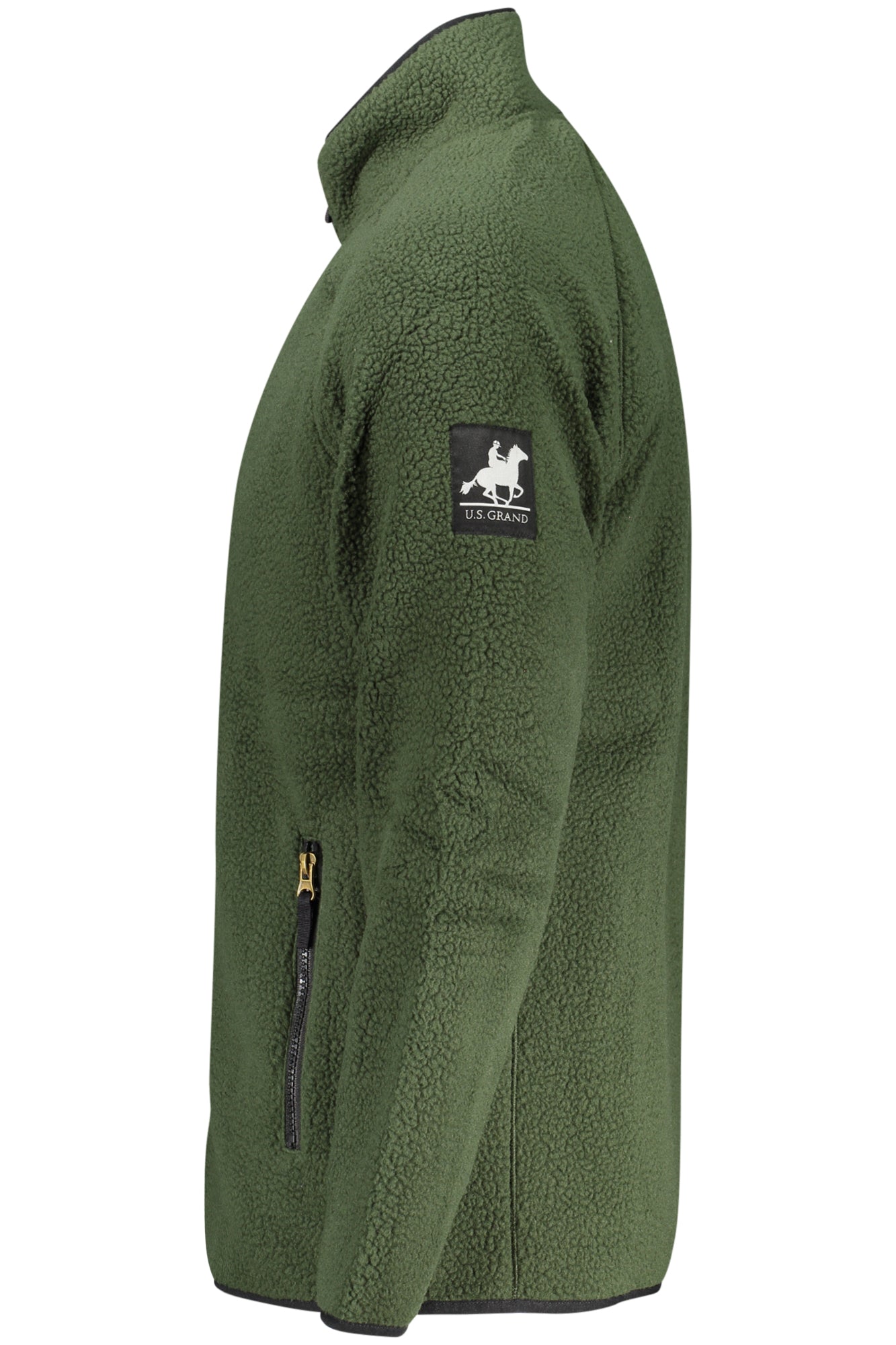 US GRAND MEN'S GREEN ZIP-UP SWEATSHIRT