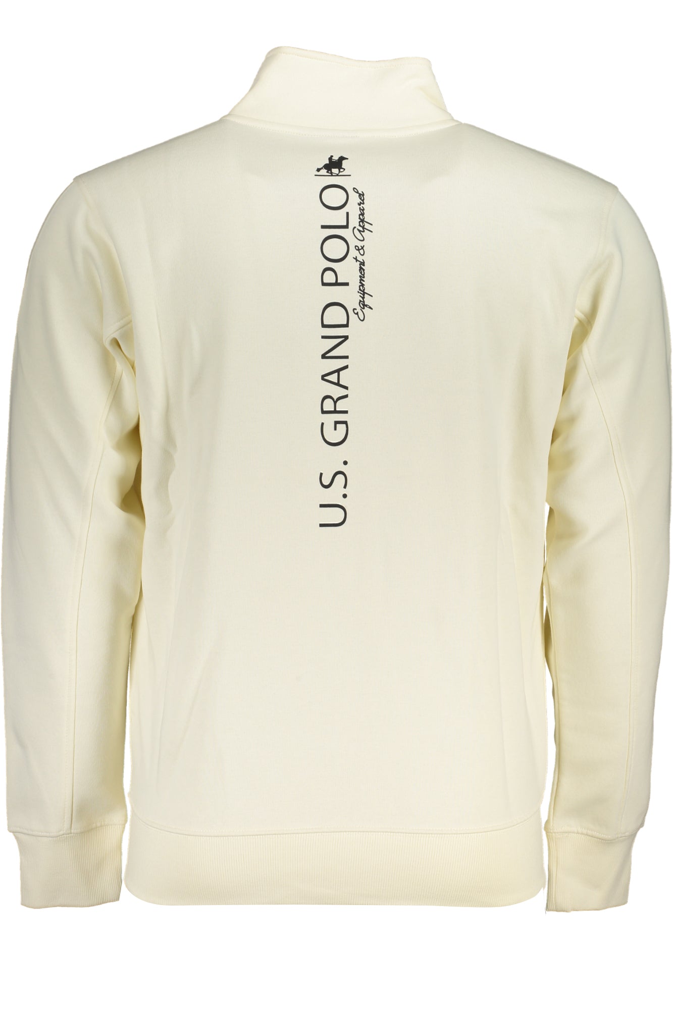 US GRAND MEN'S WHITE ZIP-UP SWEATSHIRT
