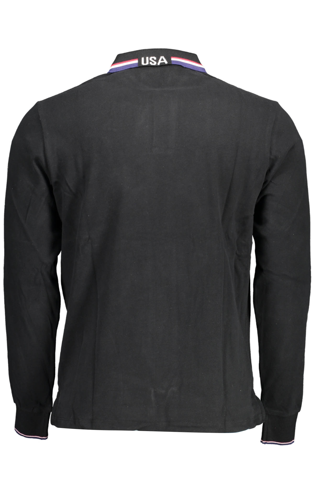 US POLO ASSN. MEN'S LONG-SLEEVED POLO SHIRT, BLACK