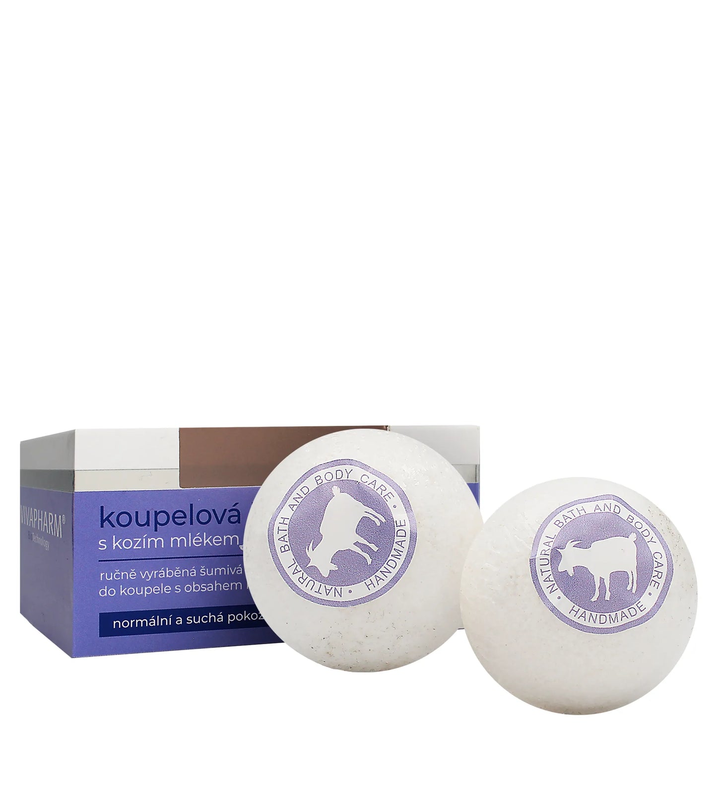 VivaPharm Kozí bath bomb with goat's milk 2 x 75 g