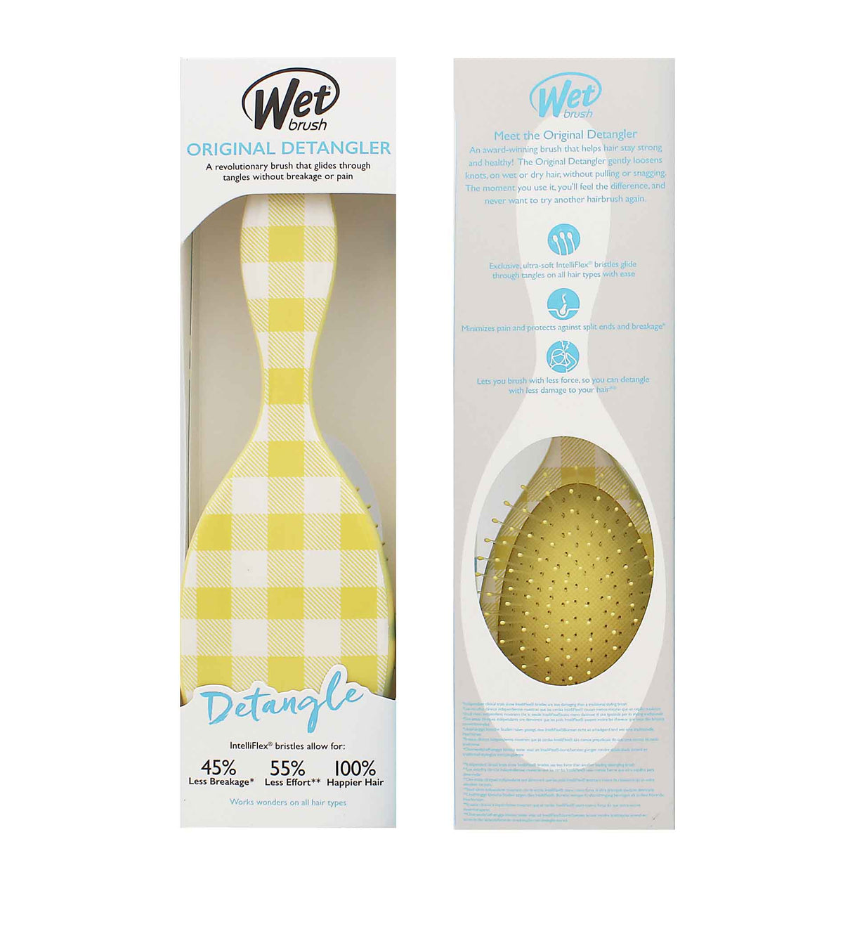 Wet Brush Coastal Charm Detangler Golden Gingham