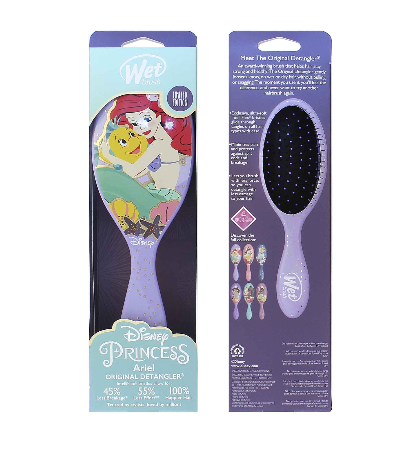 Wet Brush Original Detangler Disney Princess kartáč na vlasy Ariel