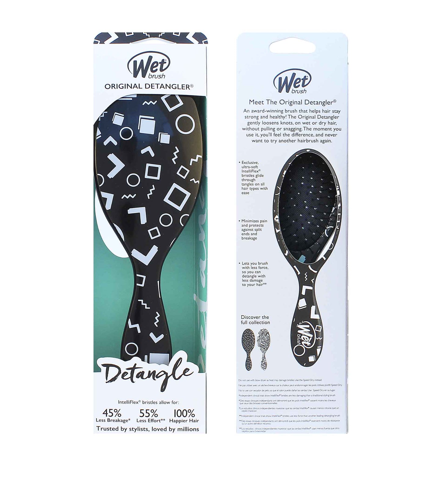 Cepillo desenredante original Wet Brush Hipster card na vlasy Sketch