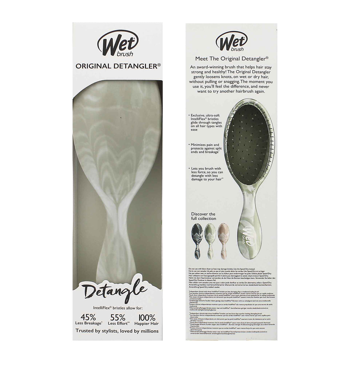 Wet Brush Original Detangler Watercolor Waves Green