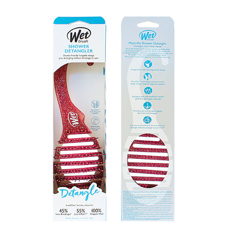 Wet Brush Shower Detangler kartáč na vlasy Pink Glitter