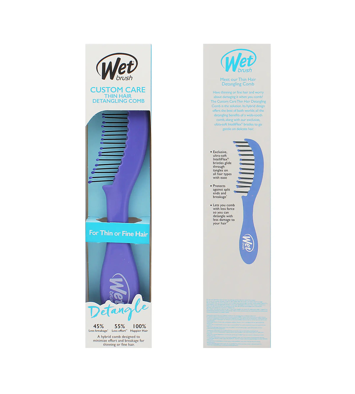 Wet Brush Thin Hair Detangling Comb Purple