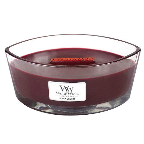 WoodWick Black Cherry scented candle with wooden wick 453,6 g