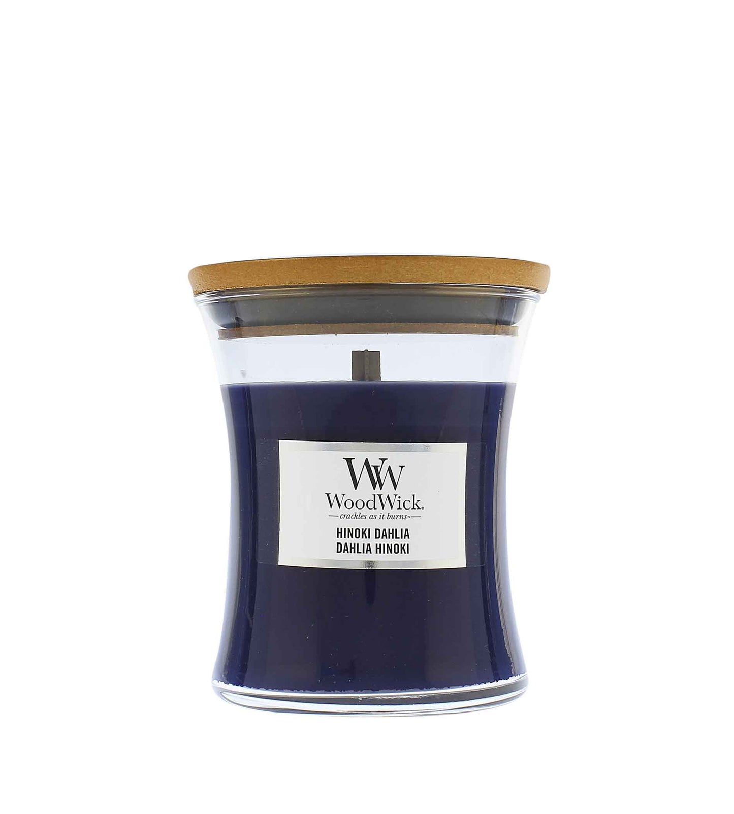 WoodWick Hinoki Dahlia vonná svíčka s dřevěným knotem 275 g