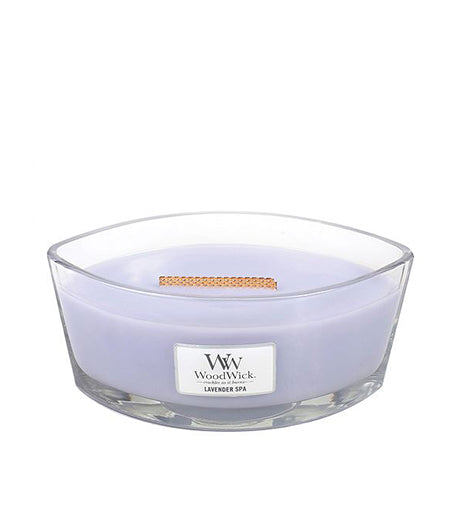 WoodWick Lavender Spa scented candle with wooden wick 453,6 g