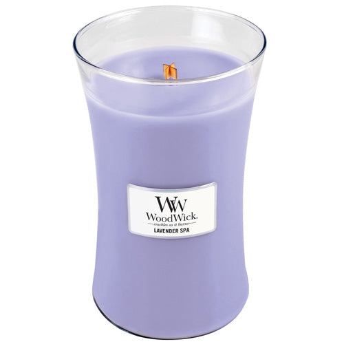 WoodWick Lavender Spa scented candle with wooden wick 609,5 g