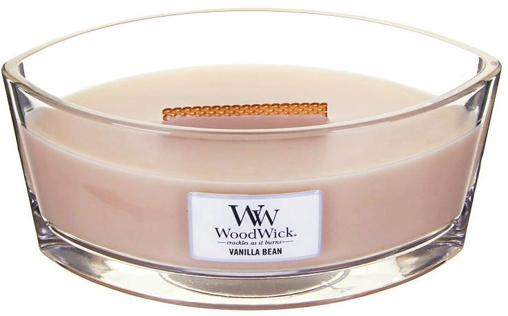 WoodWick Vanilla Bean scented candle with wooden wick 453,6 g